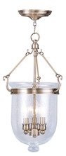 Livex Lighting 5083-01 - 3 Light Antique Brass Chain Lantern