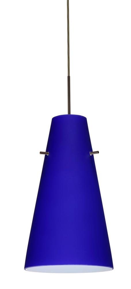 Besa Cierro Pendant Bronze Cobalt Blue Matte 1x100W Medium Base