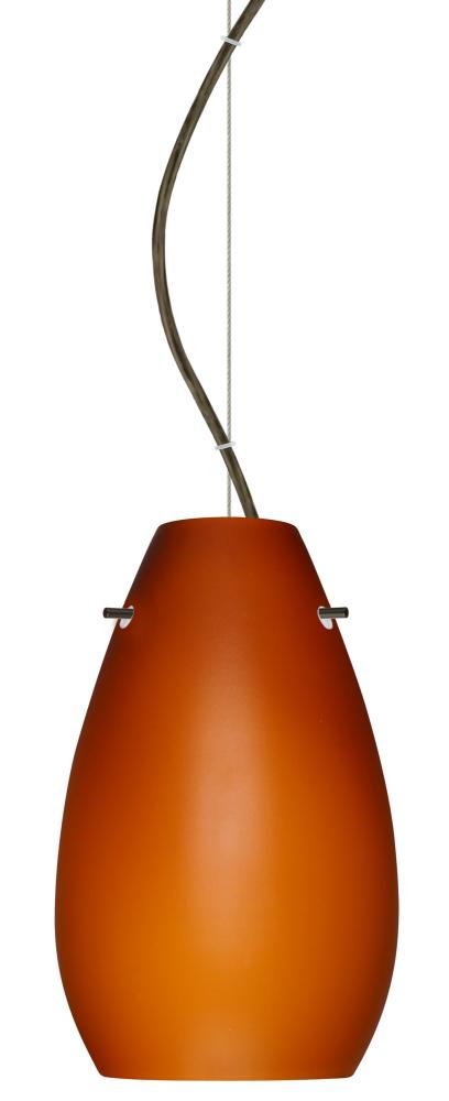 Besa Pera 9 LED Pendant Amber Matte Bronze 1x9W LED