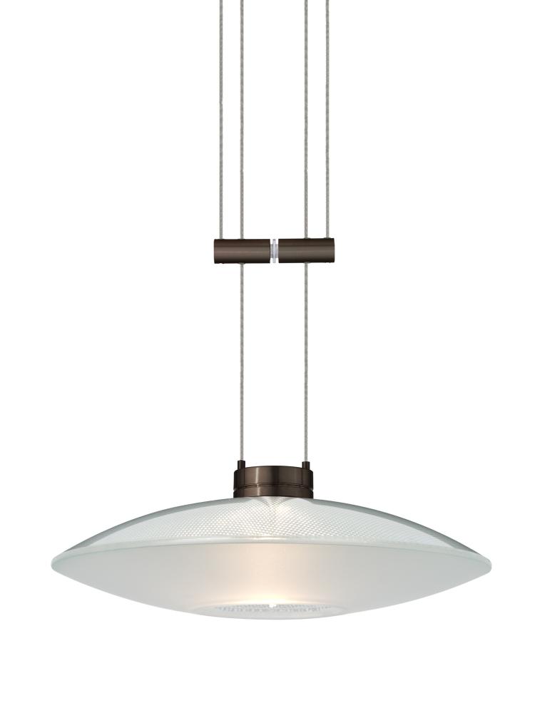 Besa Pendant Spazio Bronze Clear/Frost 1x50W Halogen