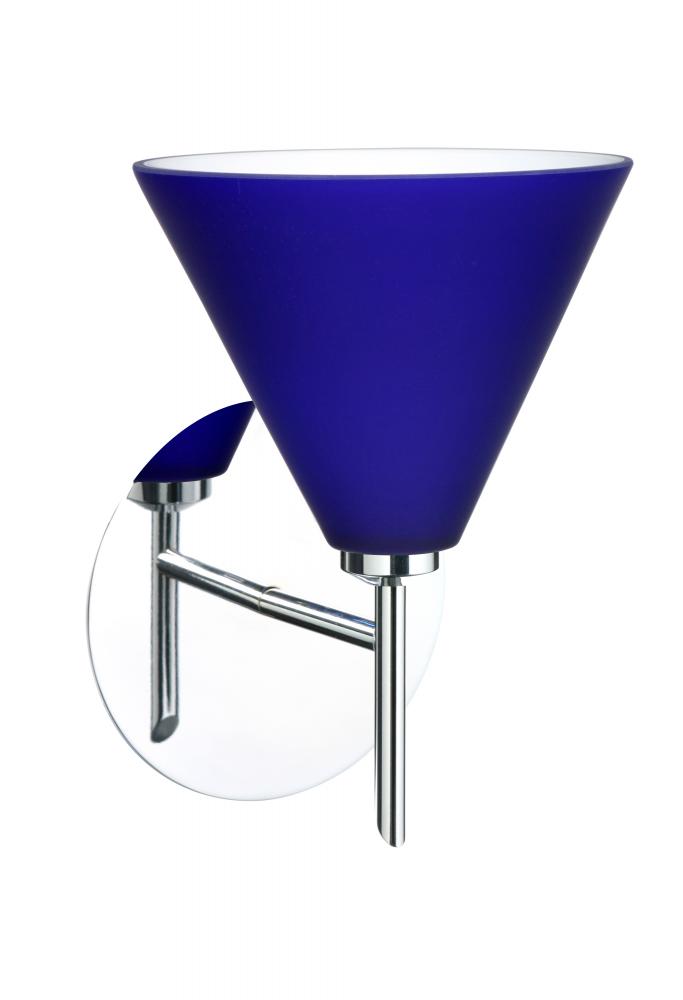 Besa Wall Kani Chrome Cobalt Blue Matte 1x5W LED