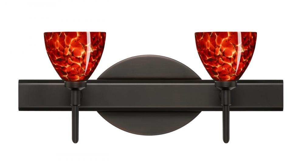 Besa Divi Wall 2SW Garnet Bronze 2x5W LED