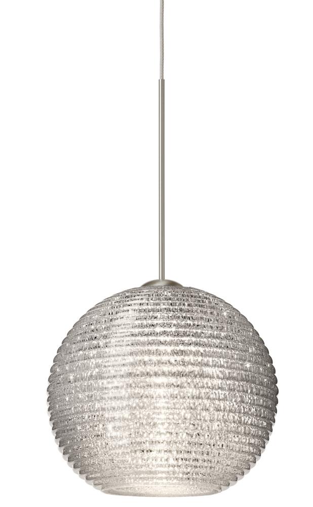 Besa Pendant For Multiport Canopy Kristall 6 Satin Nickel Glitter 1x5W LED