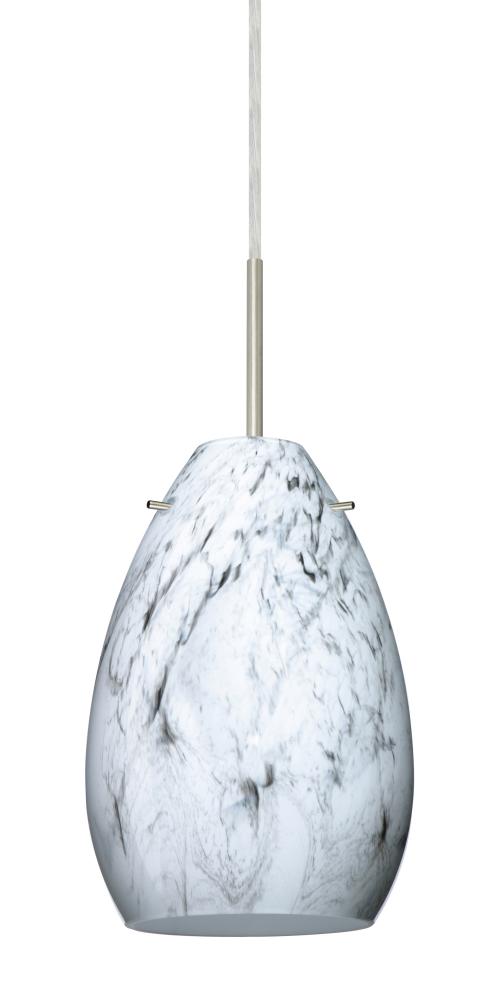 Besa Pendant for Multiport Canopy Pera 6 Satin Nickel Marble Grigio 1x5W LED