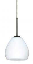 Besa Lighting 1BT-412207-LED-BR - Besa Bolla LED Pendant Opal Matte Bronze 1x9W LED