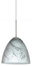 Besa Lighting 1JC-4470MG-LED-SN - Besa Vila LED Pendant Marble Grigio Satin Nickel 1x9W LED