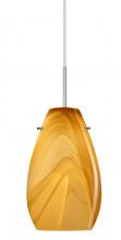 Besa Lighting 1JT-4126HN-LED-SN - Besa Pera 9 LED Pendant Honey Satin Nickel 1x9W LED