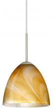 Besa Lighting 1JT-4470HN-LED-SN - Besa Vila LED Pendant Honey Satin Nickel 1x9W LED