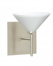 Besa Lighting 1SW-282453-LED-SN-SQ - Besa Wall With SQ Canopy Kona Satin Nickel White Starpoint 1x5W LED