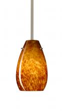 Besa Lighting 1TT-412618-LED-SN - Besa Pera 9 LED Pendant Amber Cloud Satin Nickel 1x9W LED