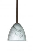 Besa Lighting 1TT-4470MG-LED-BR - Besa Vila LED Pendant Marble Grigio Bronze 1x9W LED