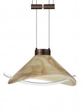 Besa Lighting 1XA-181305-BR - Besa Pendant Hoppi Bronze Mocha/Clear 1x50W Halogen