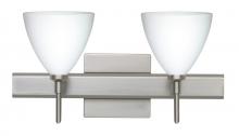 Besa Lighting 2SW-177907-SN-SQ - Besa Wall With SQ Canopy Mia Satin Nickel Opal Matte 2x40W G9