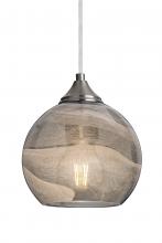 Besa Lighting J-JILLYSM-EDIL-SN - Besa, Jilly Cord Pendant For Multiport Canopy, Vapor Smoke, Satin Nickel Finish, 1x5W