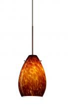 Besa Lighting RXP-171318-BR - Besa Pendant Pera 6 Bronze Amber Cloud 1x50W Halogen