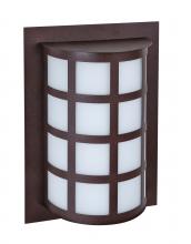 Besa Lighting SCALA13-SW-BR - Besa Outdoor Scala 13 Bronze Satin White 1x60W A19