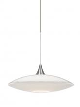 Besa Lighting X-629406-LED-SN - Besa Pendant For Multiport Canopy Spazio Satin Nickel Opal Glossy 1x5W LED