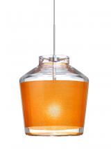 Besa Lighting X-PIC6GD-SN - Besa Pendant For Multiport Canopy Pica 6 Satin Nickel Gold Sand 1x50W Halogen