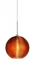 Besa Lighting J-461682-SN - Besa Kristall 8 Pendant For Multiport Canopy Satin Nickel Amber 1x75W Medium Base