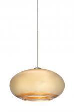 Besa Lighting 1XP-2492GF-SN - Besa Pendant Brio 7 Satin Nickel Gold Foil 1x35W Halogen