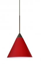 Besa Lighting XP-5121RM-BR - Besa Pendant Kani Bronze Ruby Matte 1x50W Halogen