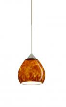 Besa Lighting XP-560518-SN - Besa Pendant Tay Tay Satin Nickel Amber Cloud 1x50W Halogen