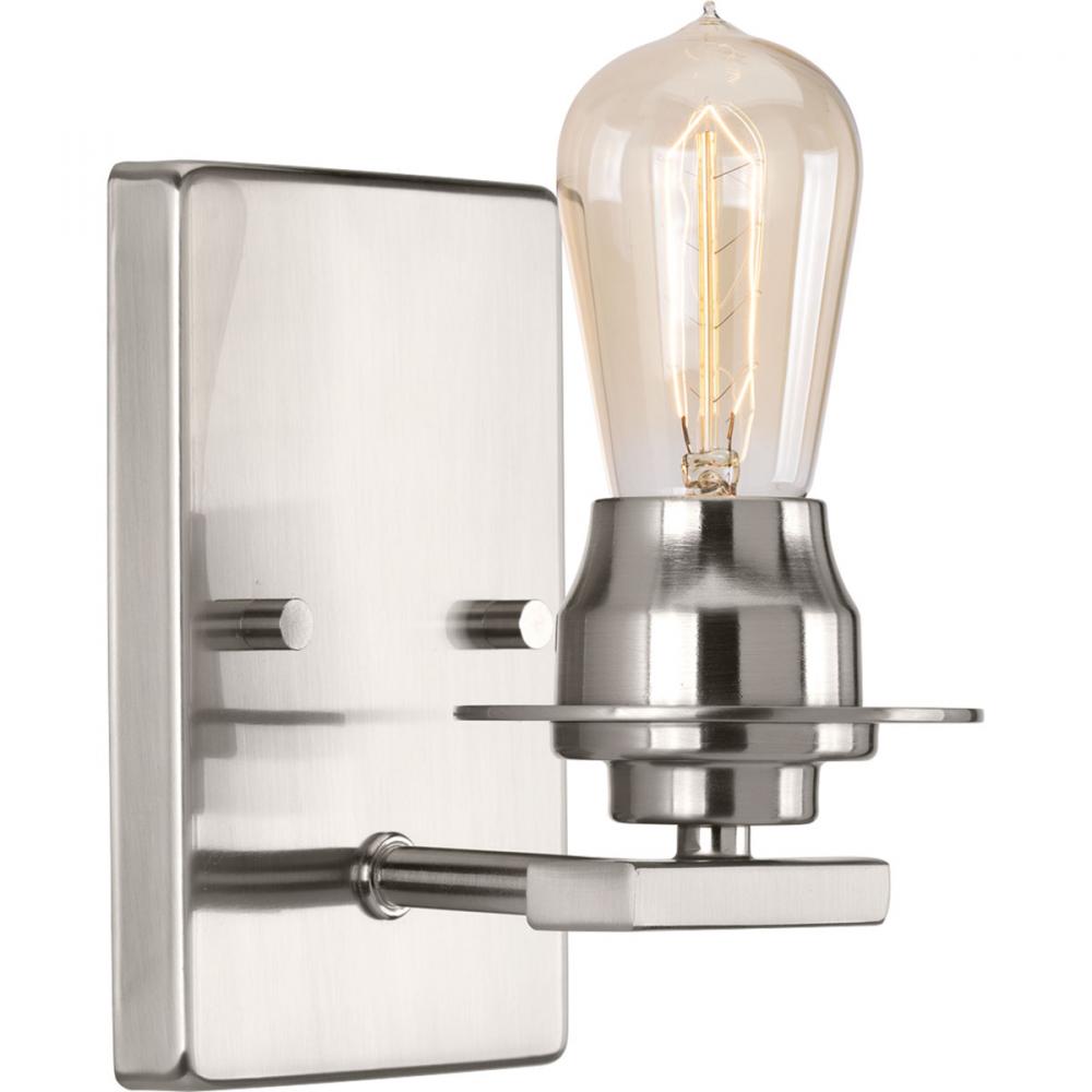 Debut Collection One-Light Brushed Nickel Farmhouse Bath Vanity Light