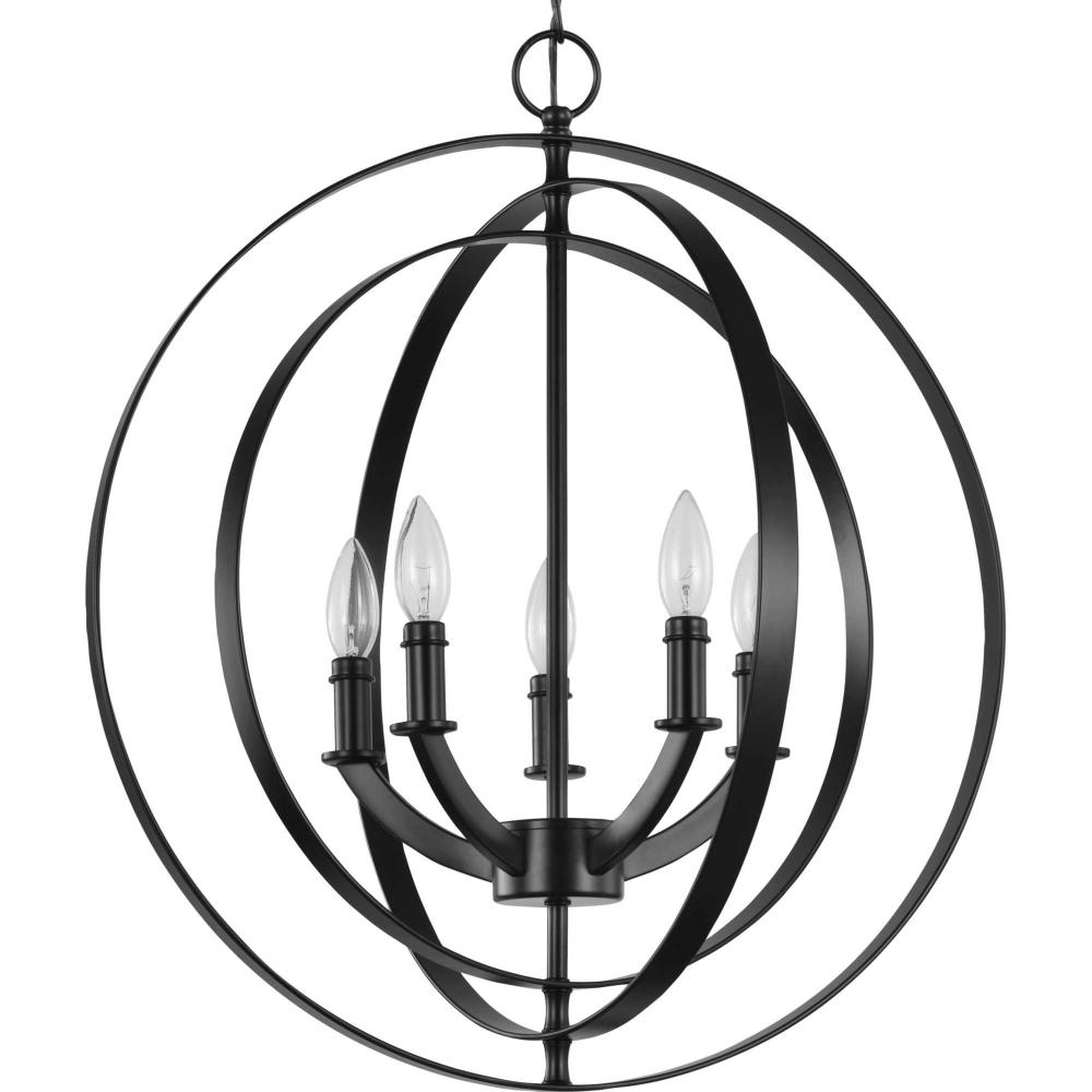 Equinox Collection Black Five-Light Sphere Pendant