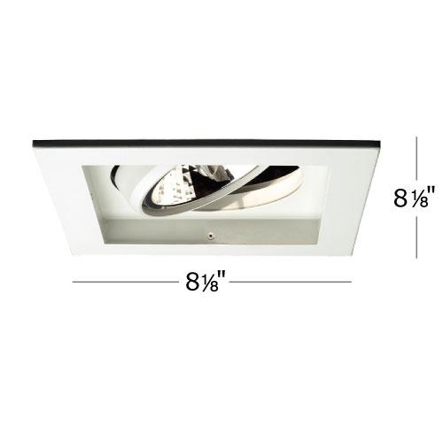 One Light White Directional Recessed Light