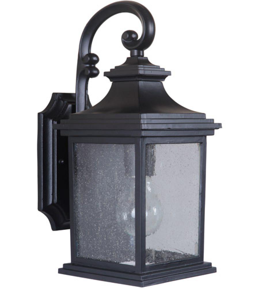 Gentry 1 Light Small Outdoor Wall Lantern in Midnight