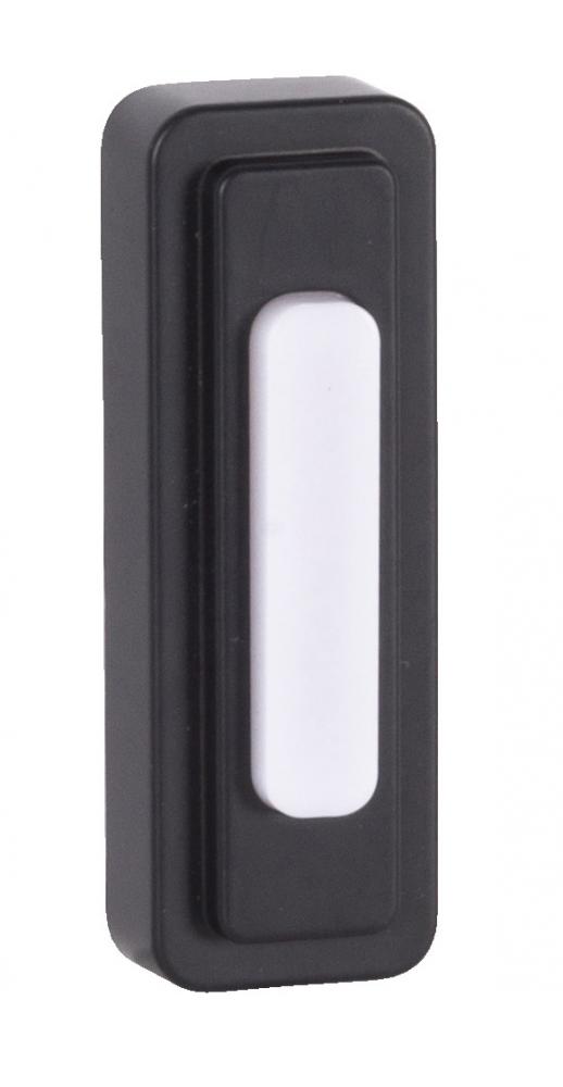 Surface Mount LED Lighted Push Button, Tiered in Flat Black