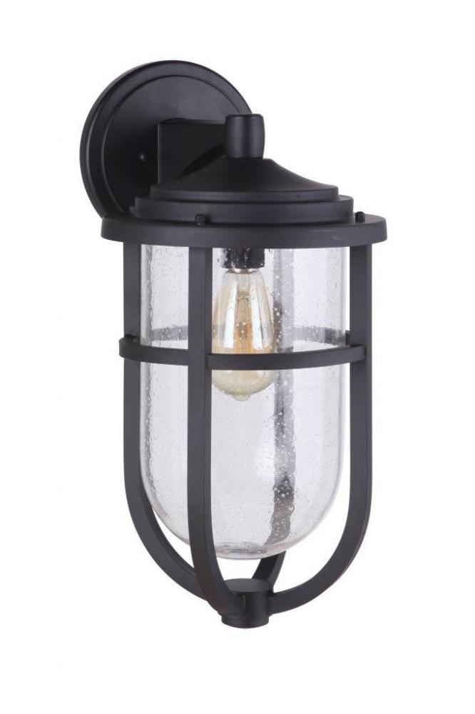 Voyage 1 Light Large Outdoor Wall Lantern in Midnight