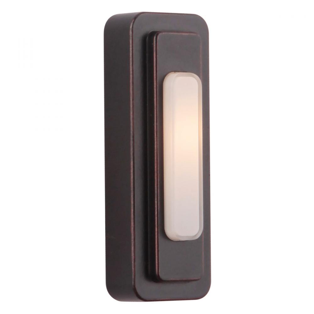 Surface Mount LED Lighted Push Button, Tiered in Oiled Bronze Gilded