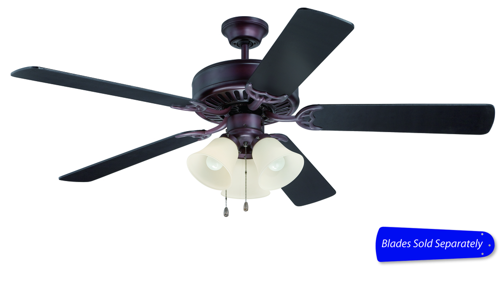 Pro Builder 206 52" Ceiling Fan with Light in Oiled Bronze (Blades Sold Separately)