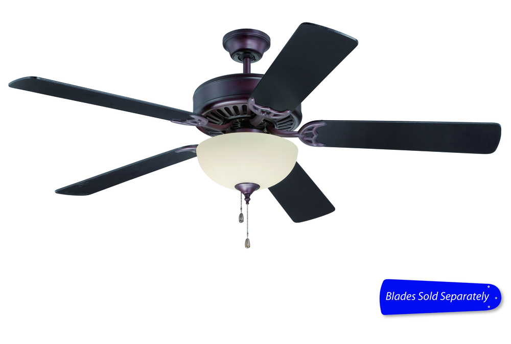 Pro Builder 208 52" Ceiling Fan with Light in Oiled Bronze (Blades Sold Separately)