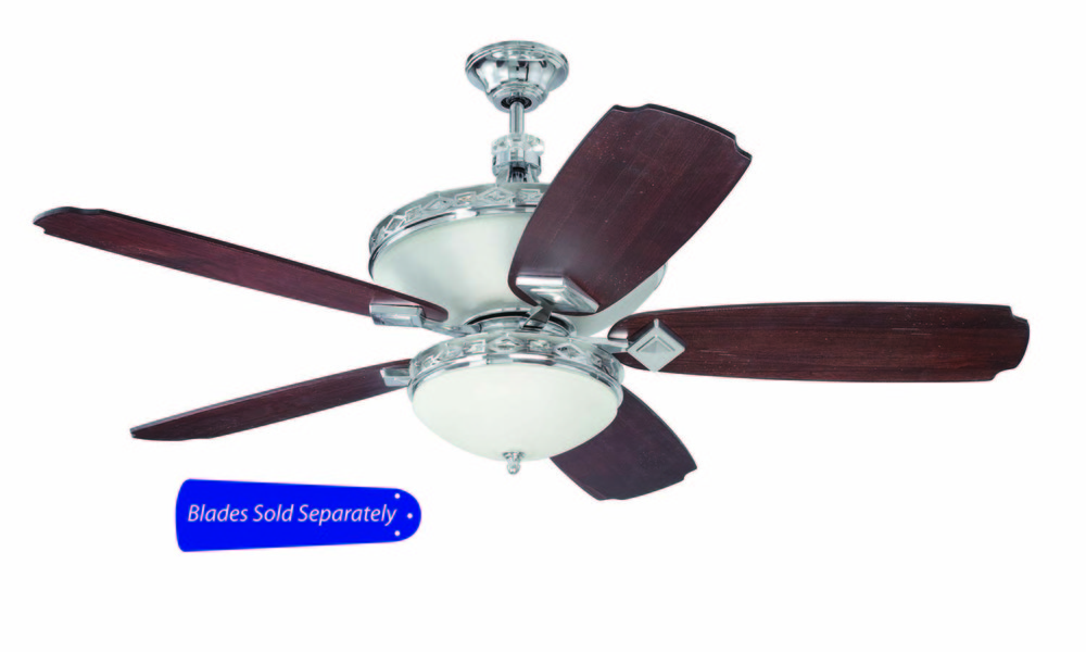 Saratoga 52" Ceiling Fan in Chrome (Blades Sold Separately)