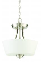 Craftmade 41952-BNK - Grace 2 Light Convertible Semi Flush in Brushed Polished Nickel