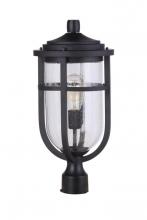 Craftmade ZA4725-MN - Voyage 1 Light Outdoor Post Lantern in Midnight