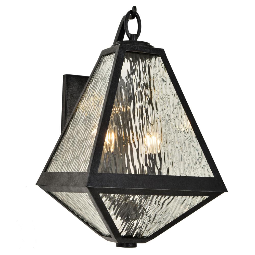 Brian Patrick Flynn for Crystorama Glacier 2 Light Black Charcoal Outdoor Sconce