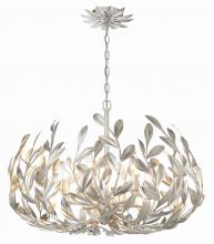 Crystorama 533-SA - Broche 6 Light Antique Silver Chandelier