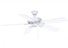 Matthews Fan Company AM-USA-WH-52 - America 3-speed ceiling fan in gloss white finish with 52" white blades. Assembled in USA.