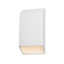 Justice Design Group CER-5870-WTWT - Large ADA Tapered Rectangle LED Wall Sconce (Closed Top)
