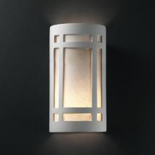 Justice Design Group CER-7495W-BIS-LED1-1000 - Large LED Craftsman Window - Open Top & Bottom (Outdoor)