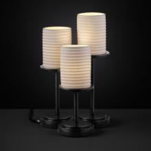 Justice Design Group POR-8797-10-SAWT-MBLK - Dakota 3-Light Table Lamp