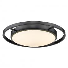 Golden 9130-FM17 BLK-OP - Astra 17" Flush Mount in Matte Black with Opal Glass