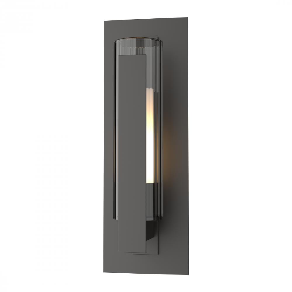 Vertical Bar Fluted Glass Small Outdoor Sconce