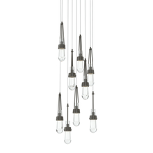 Hubbardton Forge 131108-SKT-LONG-07-ZM0434 - Link 9-Light Clear Glass Pendant