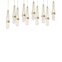 Hubbardton Forge 131200-SKT-LONG-84-YG0434 - Link 10-Light Blown Glass Pendant