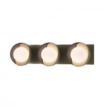 Hubbardton Forge 201378-SKT-84-14-GG0711 - Brooklyn 3-Light Straight Double Shade Bath Sconce